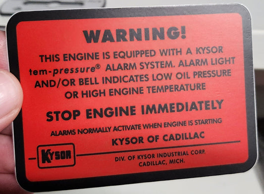 Kysor Alarm Decal