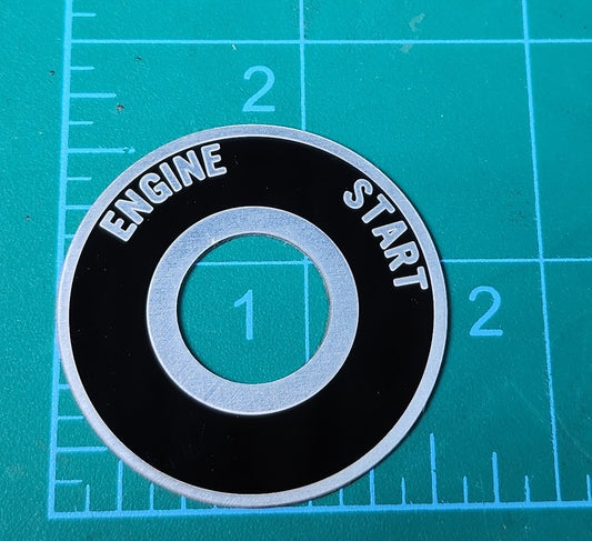 Round Start switch Label