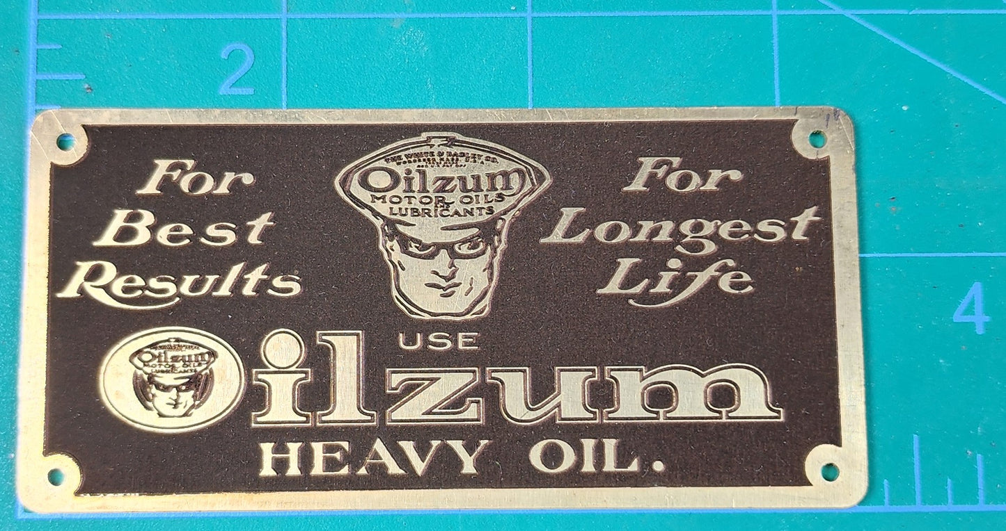 Oilzum Brass Tag