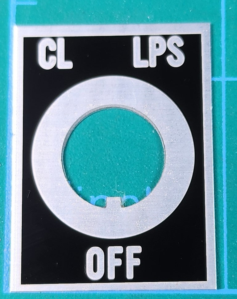 CL - LPS Toggle Switch Label Plate