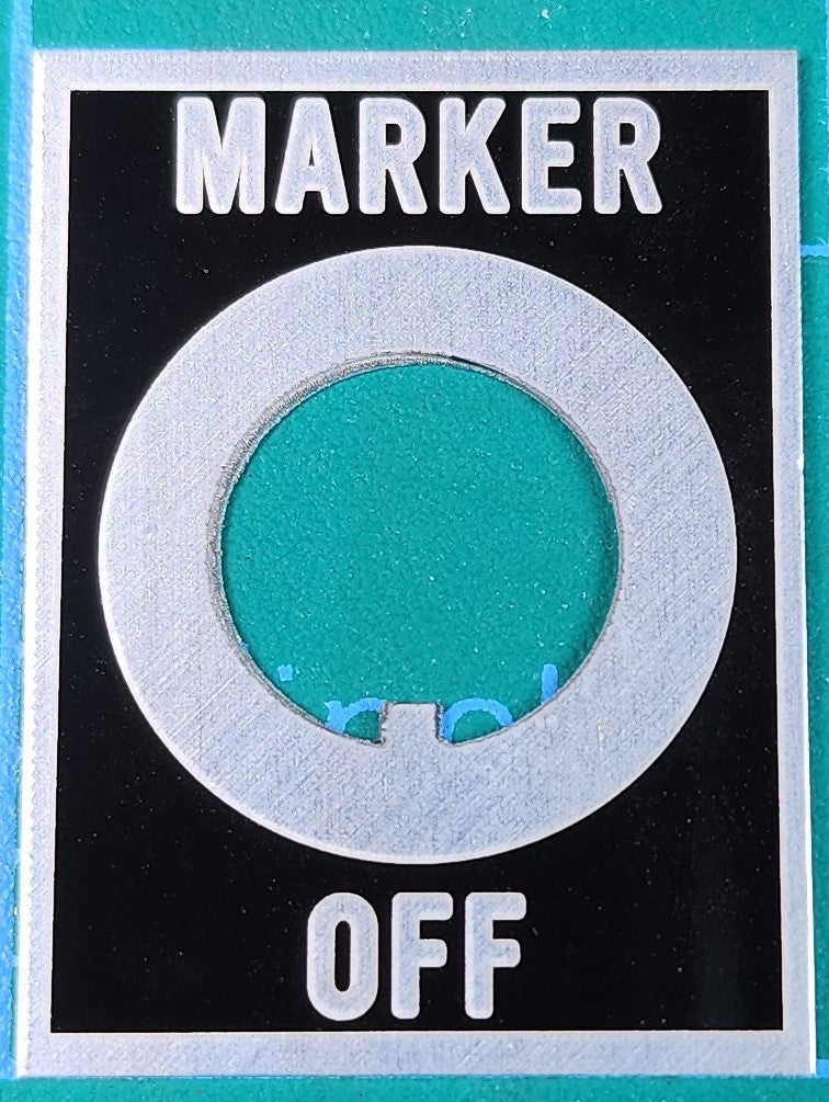 Marker Lights Toggle Switch Label Plate