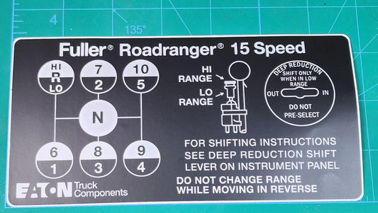 Fuller 15 Speed Decal