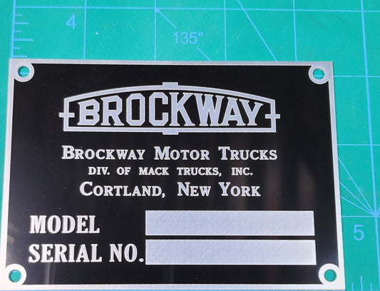 Brockway 300/400 Series Serial Number Tag