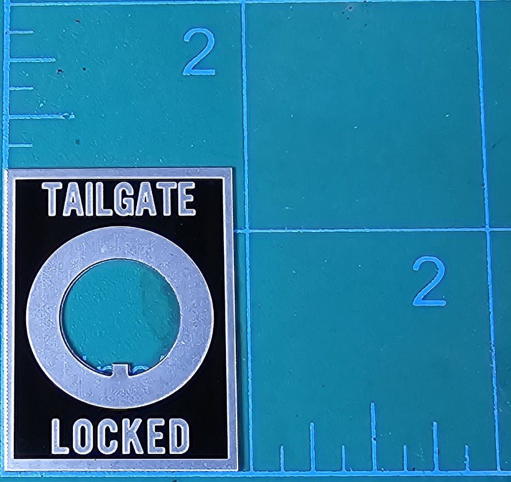 Tailgate Toggle Switch Label Plate