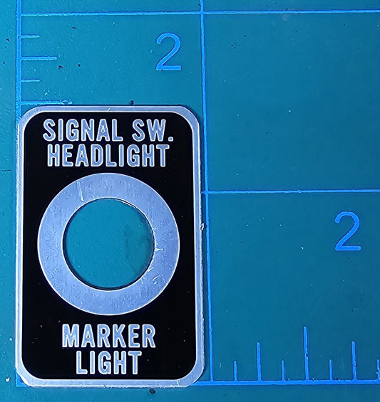 Signal SW Headlight Marker Light Switch Plate