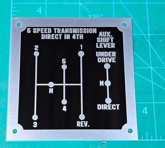 5 Speed Direct 4th Mack Shift Pattern Tag