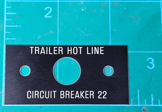 Kenworth Trailer Hot Line Circuit Breaker 22 Plate