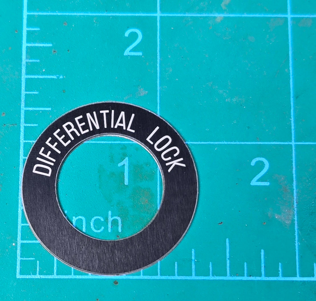 Kenworth Differential Lock Indicator Plate