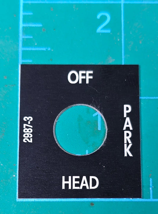 Kenworth Head Park On Off Toggle Switch Plate 2987-3