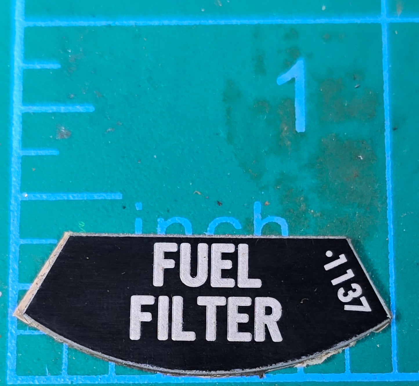 Kenworth Main Fuel Filter Gauge Label 1137