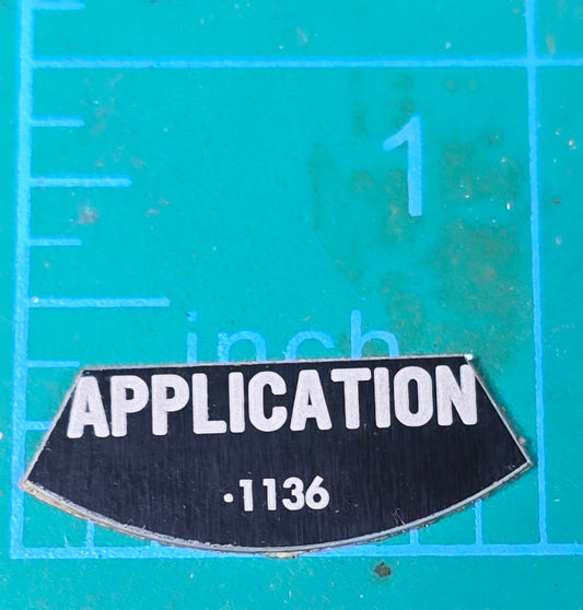 Kenworth Application Gauge Label 1136