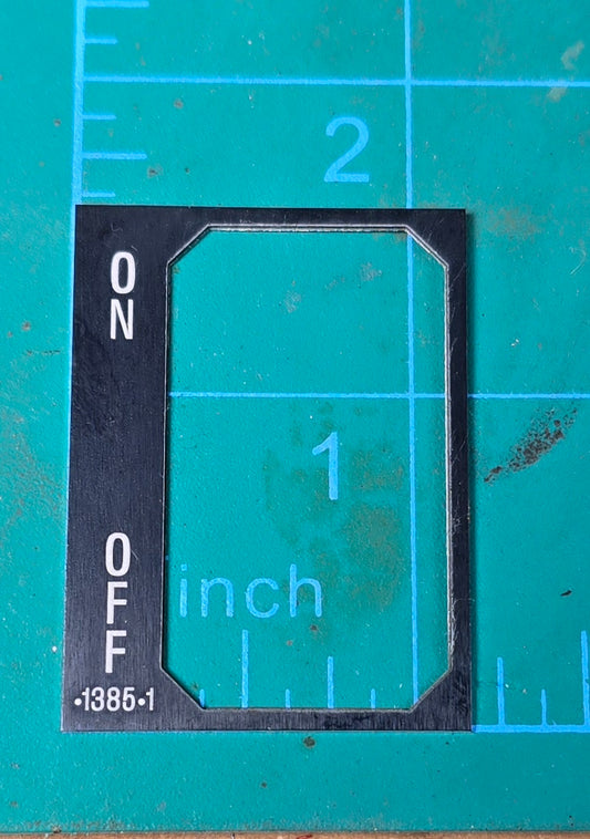 Kenworth On Off Rocker Switch Plate 1385-1