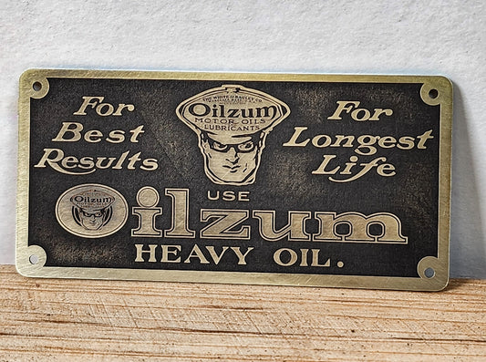 Oilzum Brass Tag